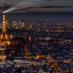 Evening scene of the Eiffel Tower